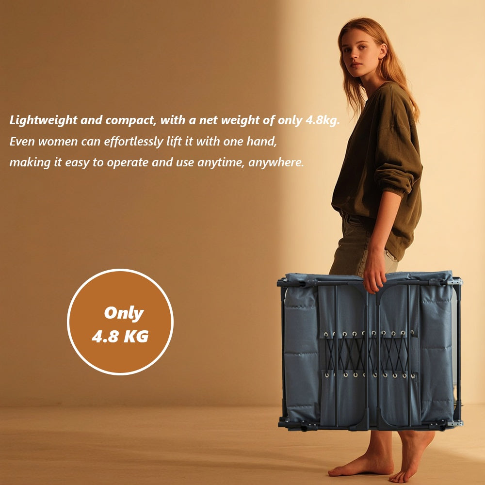 Portable Folding Bed With Built In Cushion Pillow
