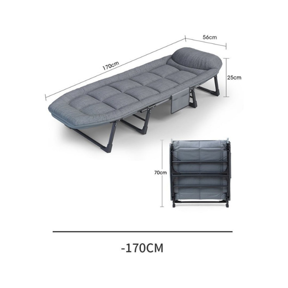 Portable Folding Bed With Built In Cushion Pillow