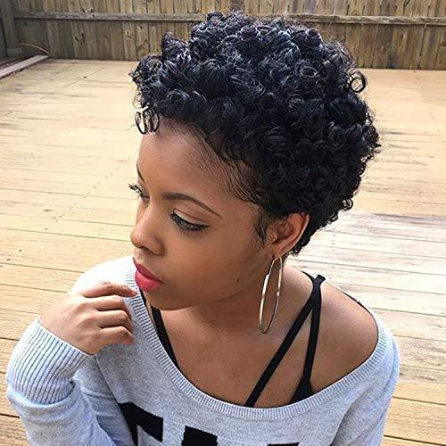 Fashion Trend Short Curly Hair African Small Curly Ladies Wig
