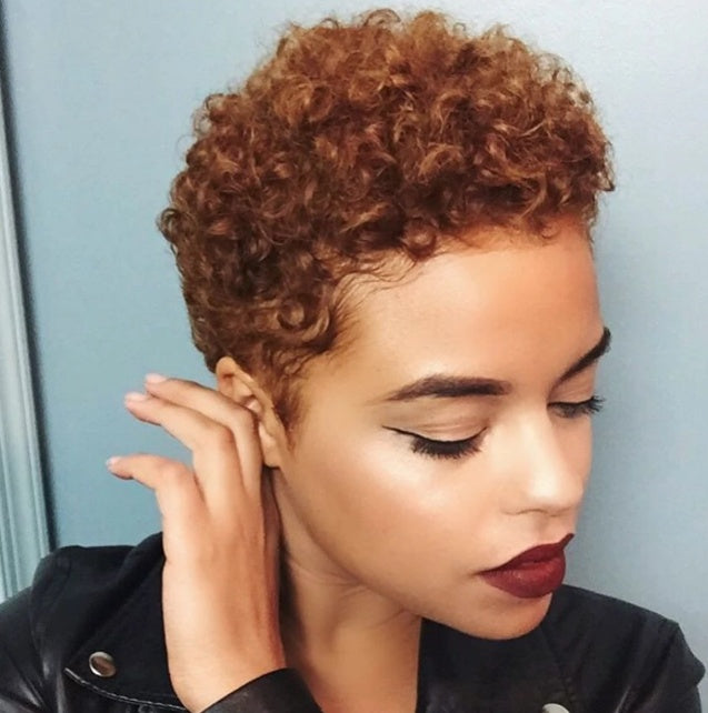 Fashion Trend Short Curly Hair African Small Curly Ladies Wig