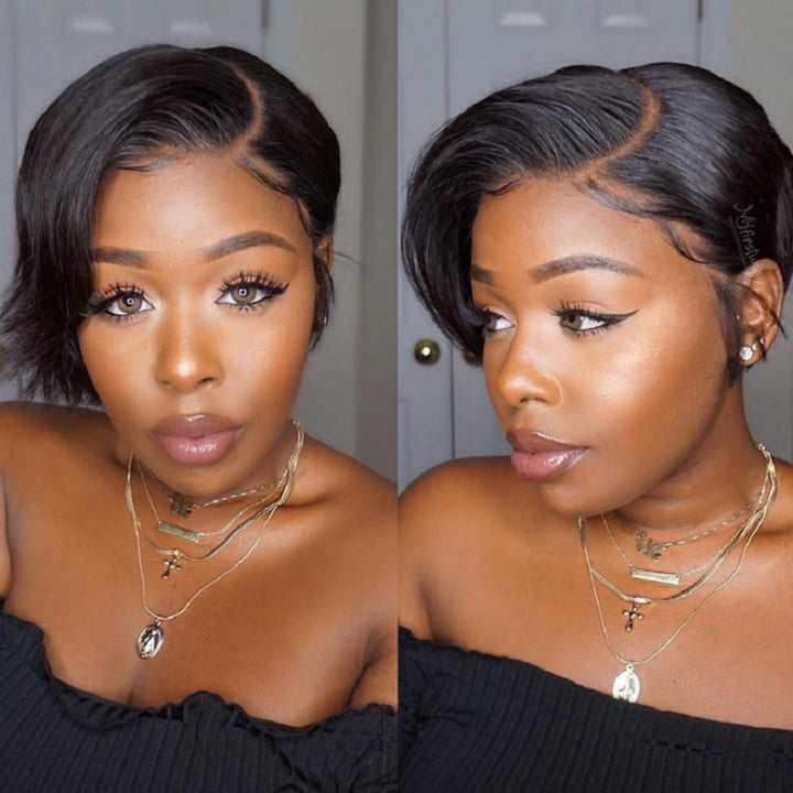 Natural Short Lace Front Hair Wig Bob Wig Curly Hair