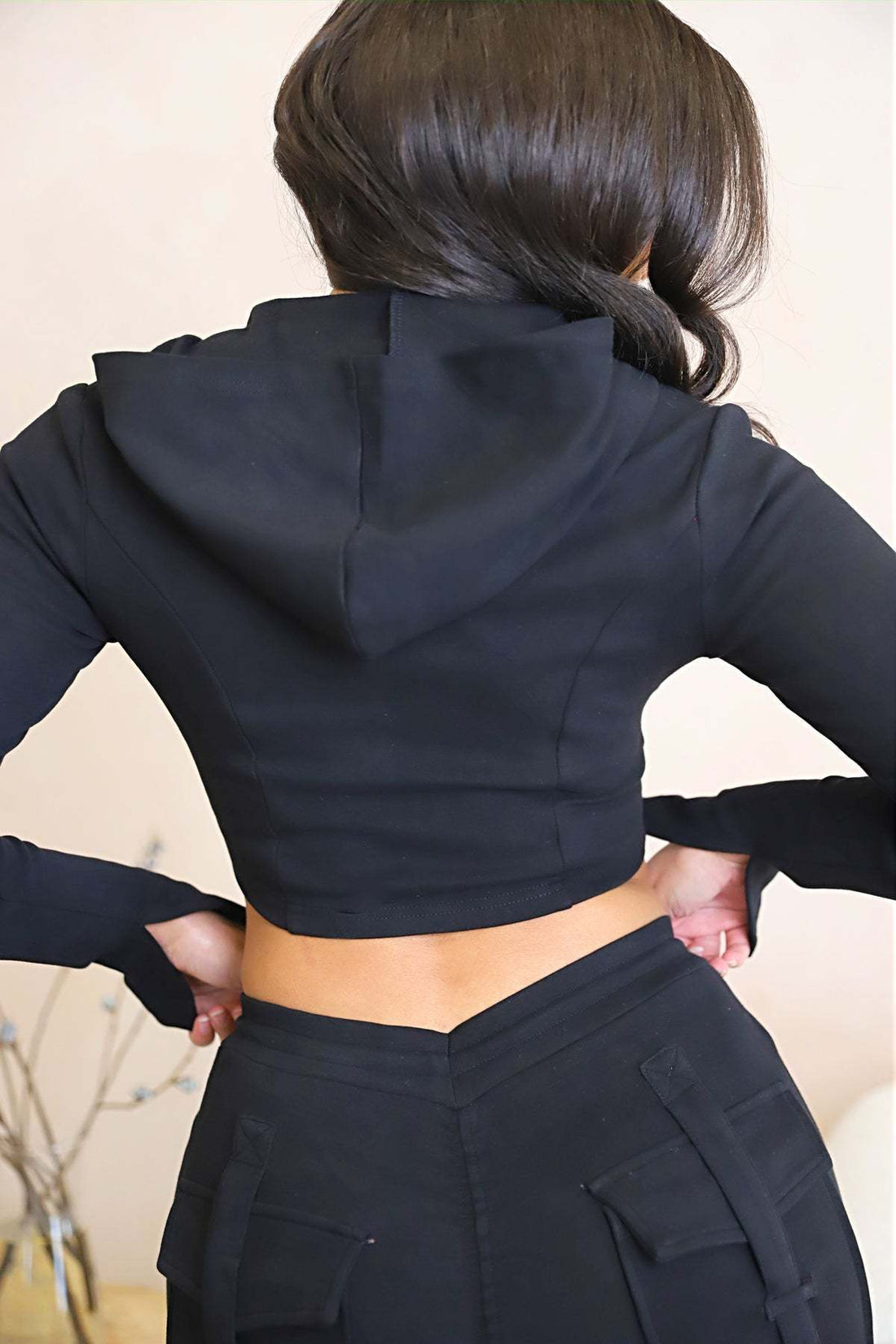 Cargo Pants With Pockets High Waist Drawstring Wide Leg Straight
