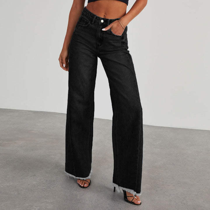 Fashion High Waist Jeans With Pockets Comfortable Women's