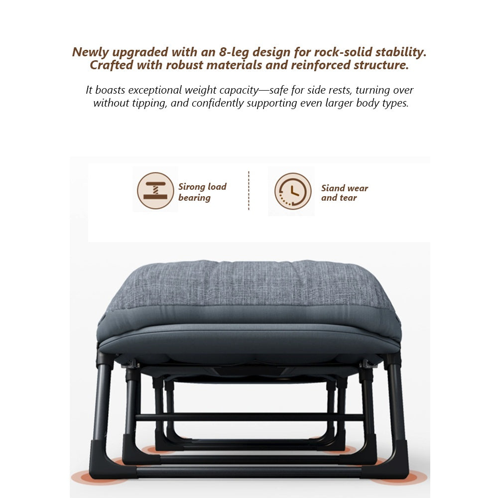 Portable Folding Bed With Built In Cushion Pillow