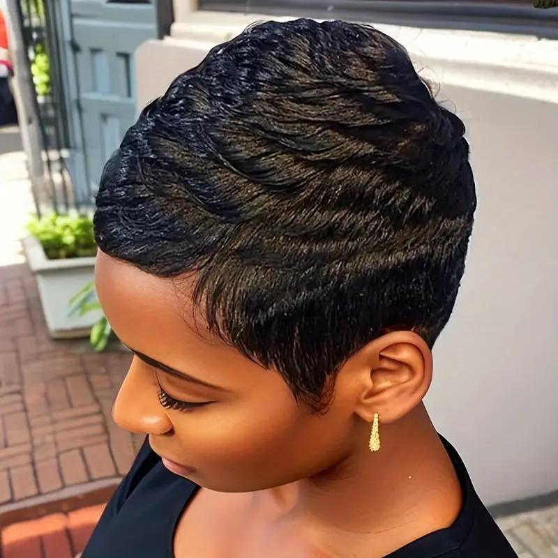 Women's Brazilian Remy Real Hair, Natural Color, Short Straight Hair