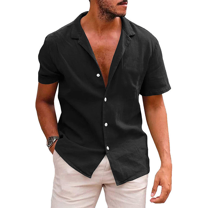 Men's Tops Casual Button Down Shirt Short  Shirt Summer Mens Clothing
