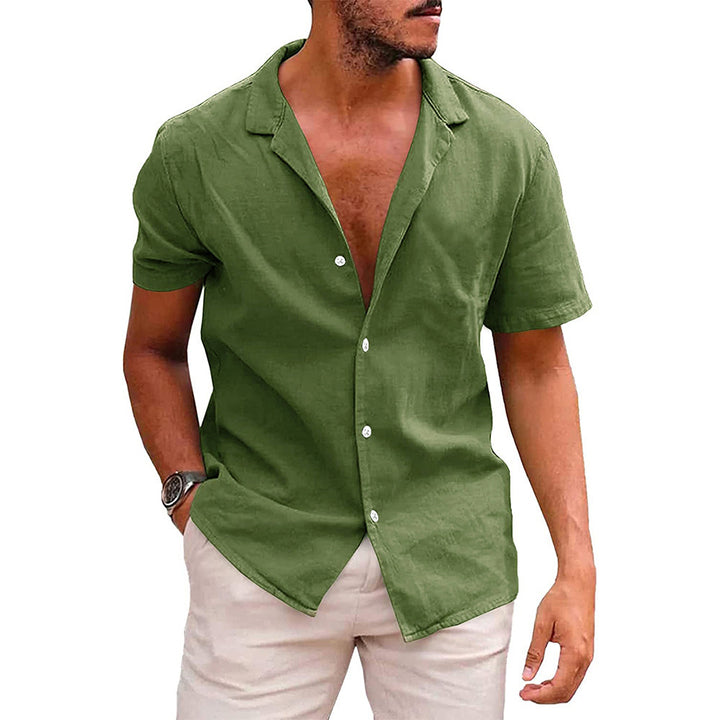 Men's Tops Casual Button Down Shirt Short  Shirt Summer Mens Clothing
