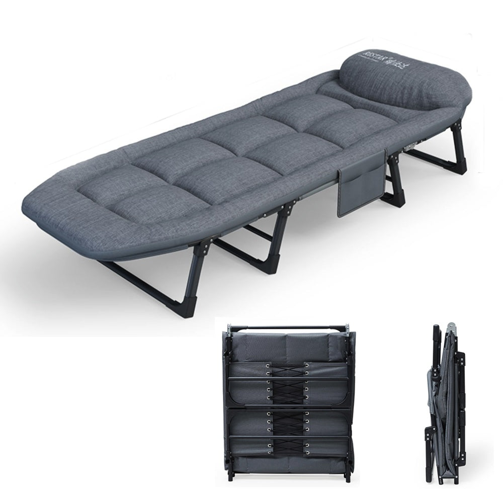 Portable Folding Bed With Built In Cushion Pillow