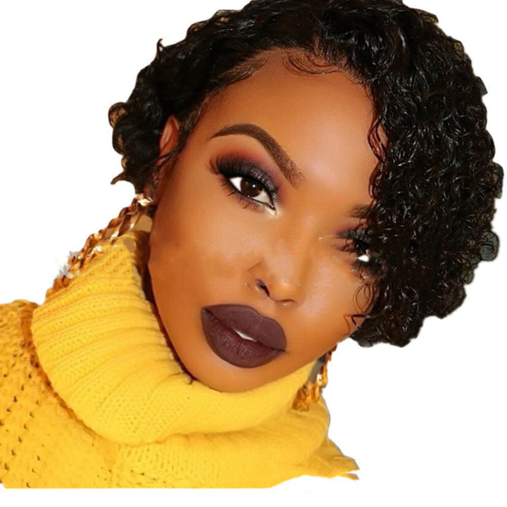 Natural Short Lace Front Hair Wig Bob Wig Curly Hair
