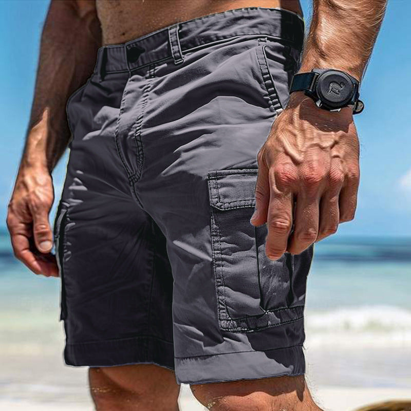 Premium quality Shorts Summer Multi-Pocket Button Zipper Pants