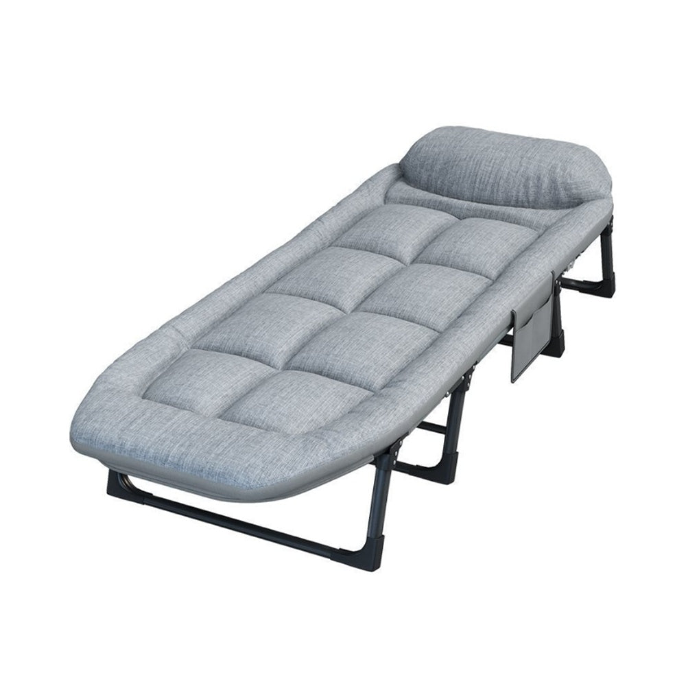 Portable Folding Bed With Built In Cushion Pillow