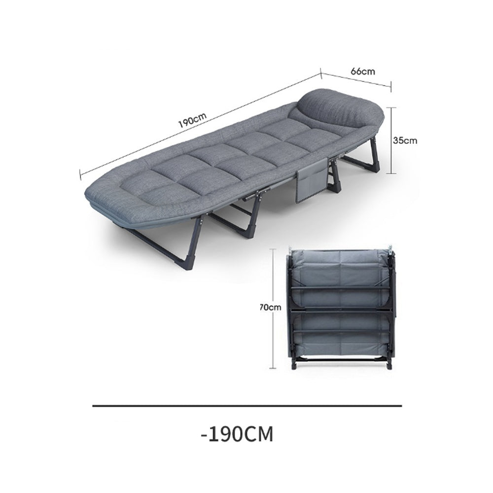 Portable Folding Bed With Built In Cushion Pillow